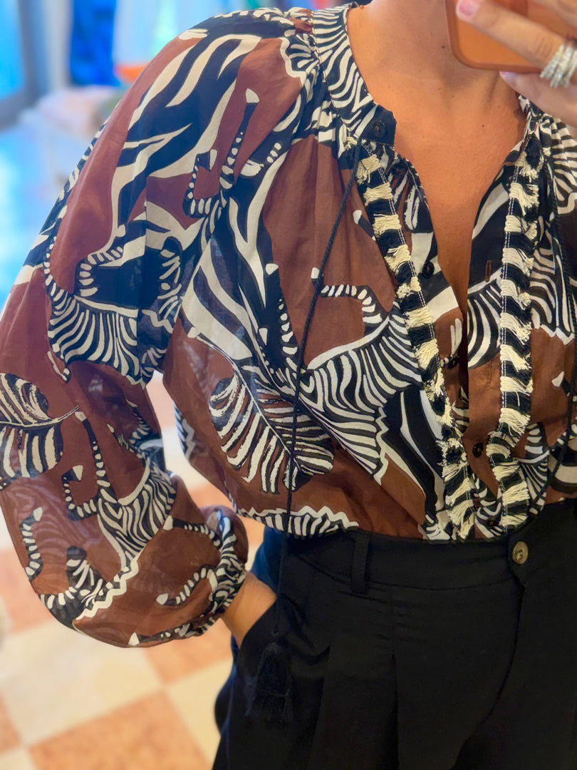 NEW camicia zebra